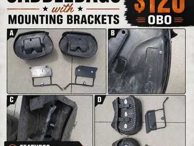 Harley-Davidson Saddlebags with Mounting Brackets -