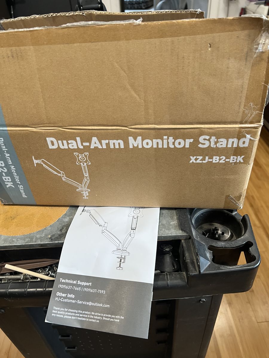 Dual arm monitor stand New in the box.