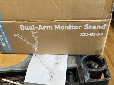Dual arm monitor stand New in the box.