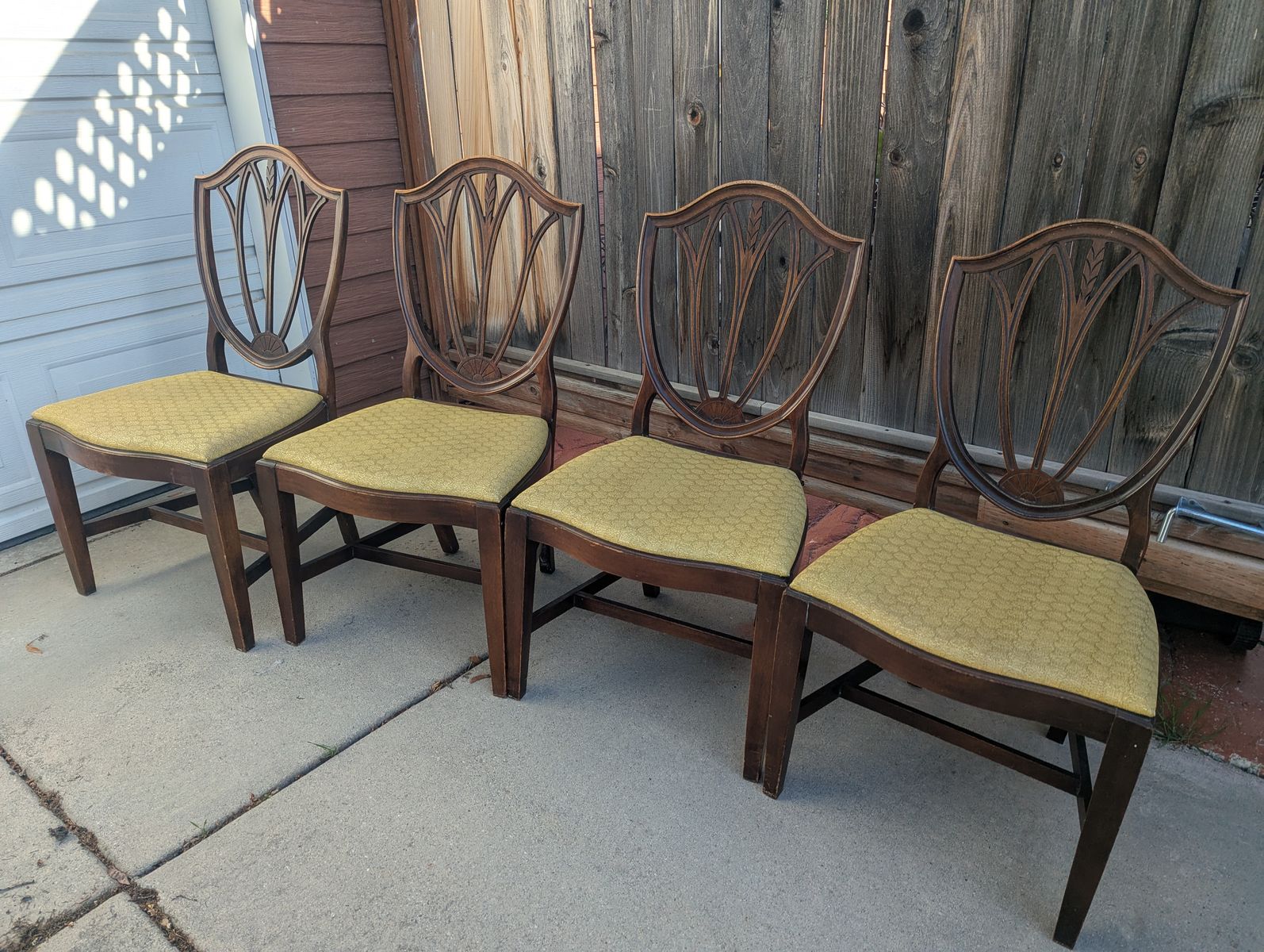 Four Hepplewhite Style Dining Chairs