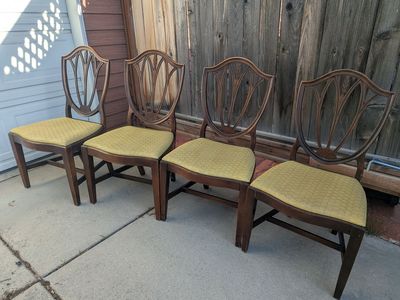 Four Hepplewhite Style Dining Chairs