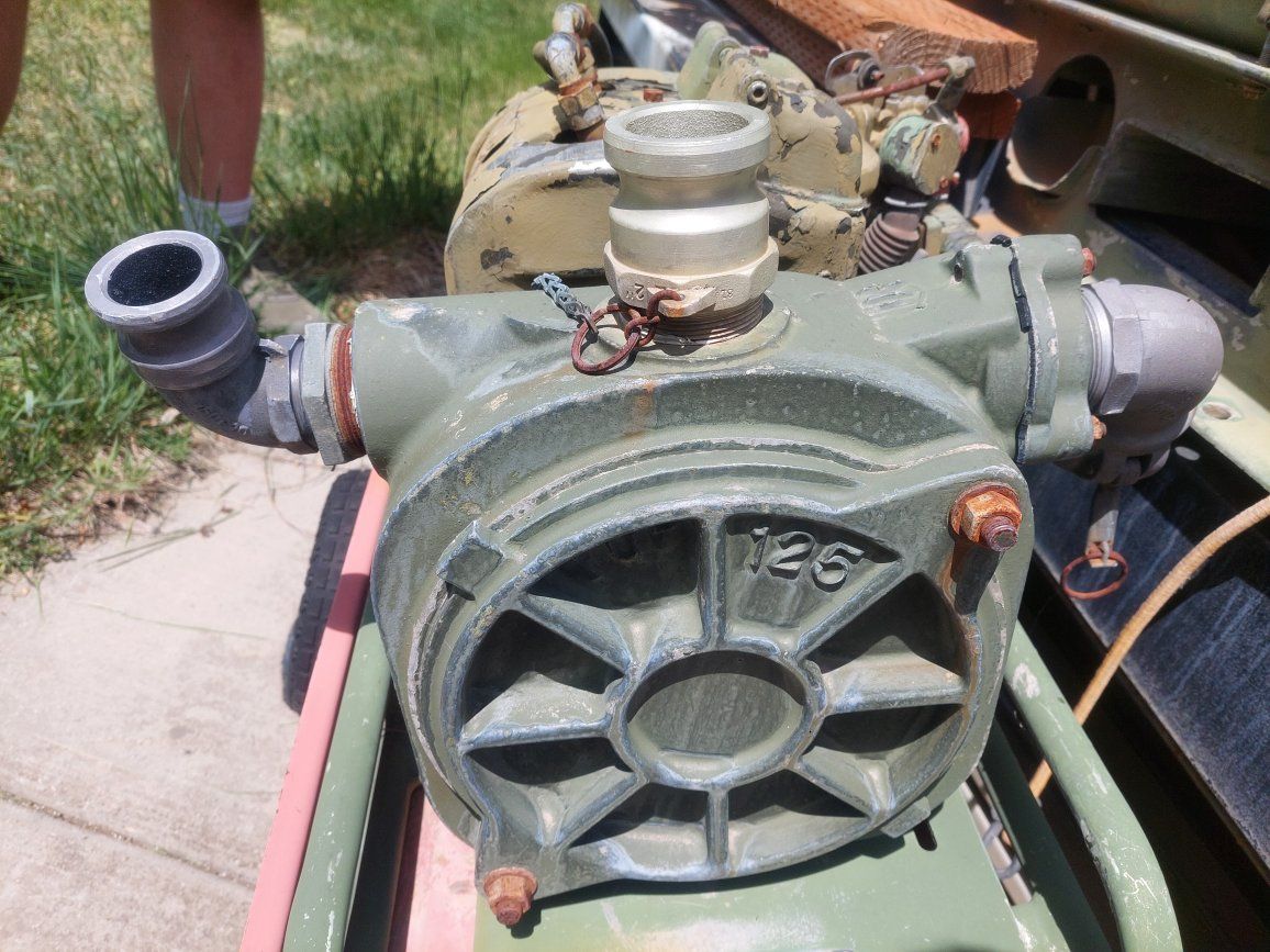 military gas powered water or fuel pump 50 to 125 gpm