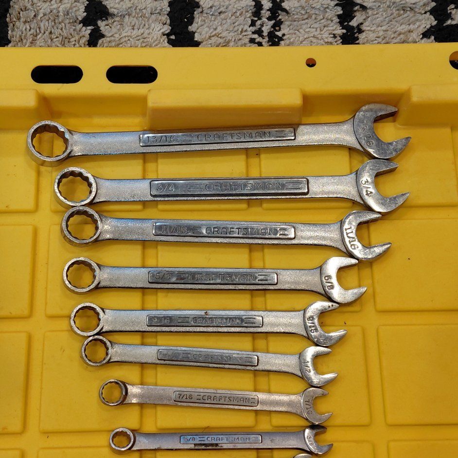 Craftsman Box end set SAE hand tools