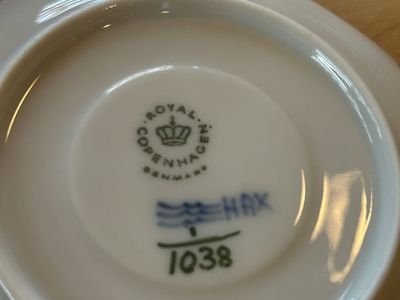 Blue Fluted Full Lace by Royal Copenhagen Demiatasse Cup & Saucer Set 1038