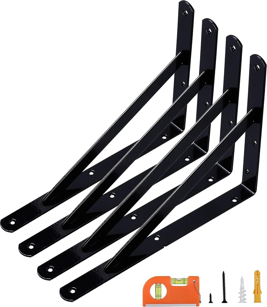 Heavy Duty Shelf Brackets - 14" - four pack