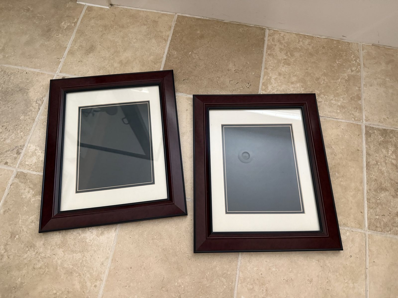 Large vintage cherrywood frame set of 2 opening 8 X 10
