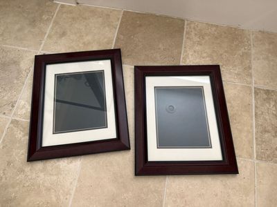 Large vintage cherrywood frame set of 2 opening 8 X 10