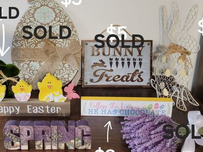 various Easter and spring decor