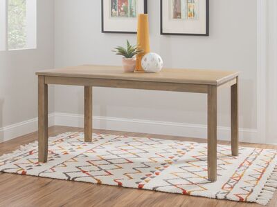 Linon Jorissen Modern Farmhouse Acacia Wood Gray Wash Dining Table