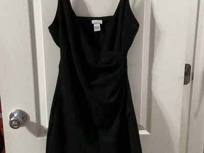 Rue21 Black Ruched Asymmetrical Cami Dress Size S