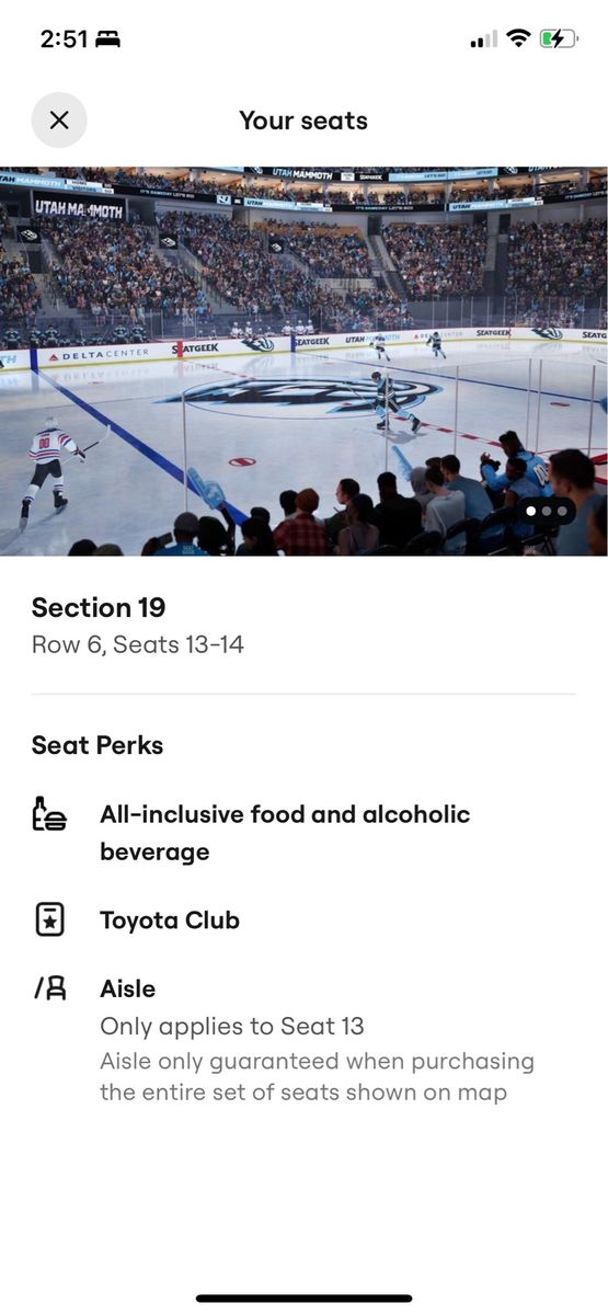 Mammoth VS hurricane Tickets APRIL 11th