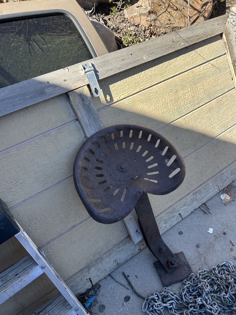 Old tractor seat