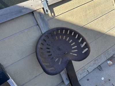 Old tractor seat