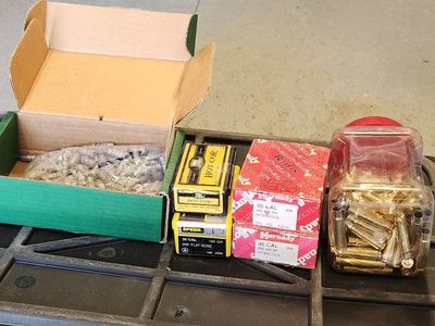 Mixed .35 Caliber Reloading Bullets - Hornady Interlock & Speer Hot-Cor/Flat Nose