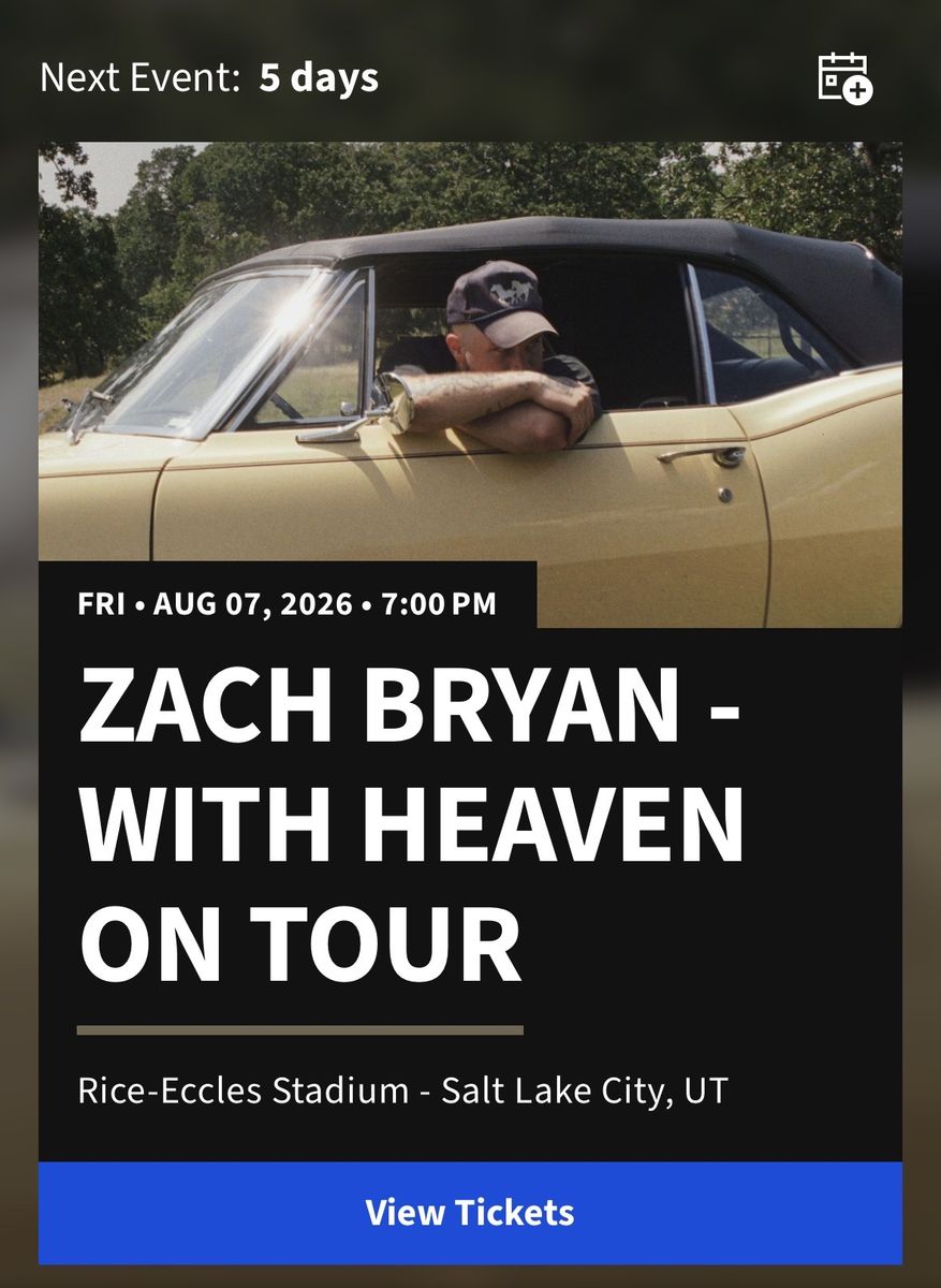 Zach Bryan - GA ticket