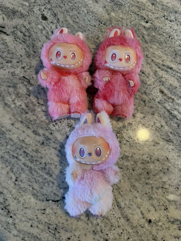 Popmart labubus (2 X Love And 1 X Luck)