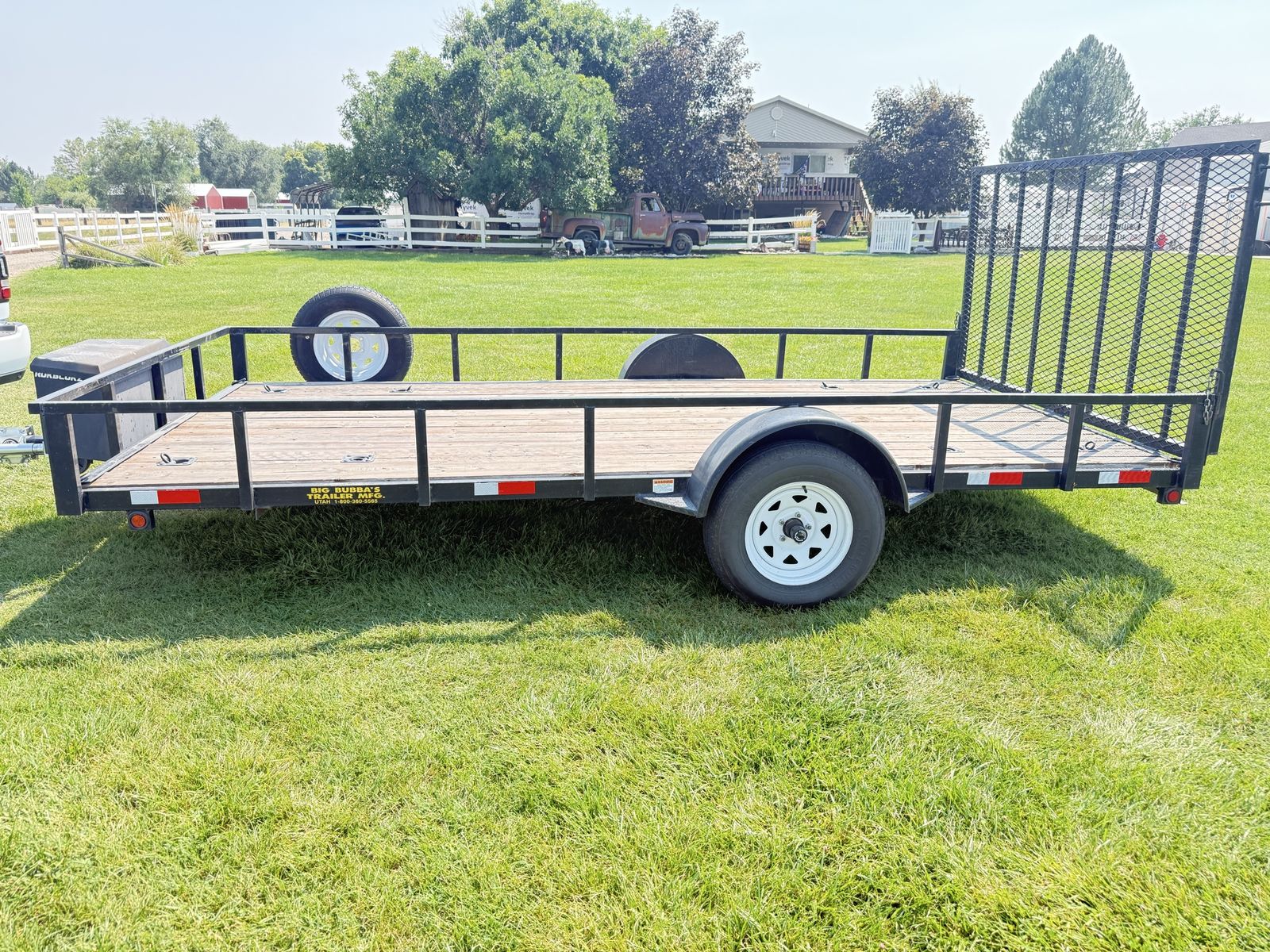 14'x7' Big Bubba's Single Axle Utility Trailer with Ramp Gate & Toolbox