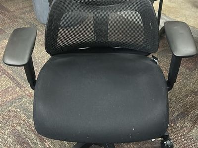 Black Ergonomic Mesh Office Chair with Lumbar Support and Adjustable Arms