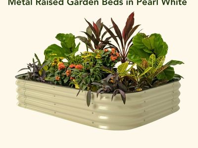 TWO 11"H 6-in-1 Metal Raised Garden Beds