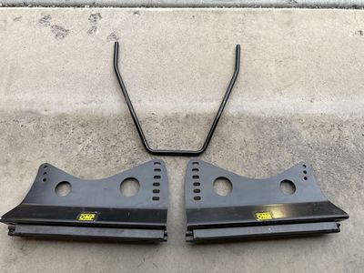 OMP Racing Seat Mount Brackets with Slider - Universal Fit, Black
