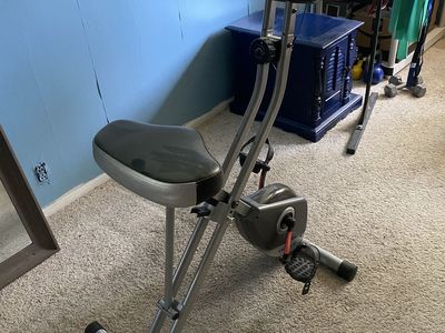 Exerpeutic Therapeutic Fitness Folding Exercise Bike with LCD Display