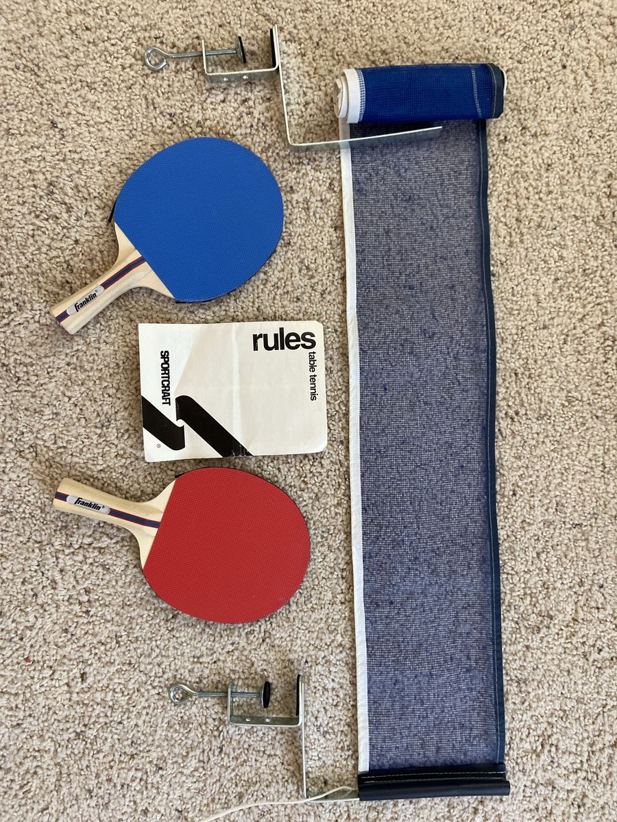 Franklin Table Tennis Ping Pong Paddles and Net Set with Clamps