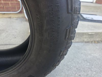 275/65R20 Goodyear wrangler at