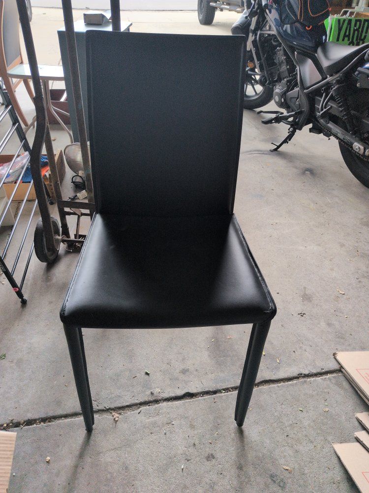 black leather chair