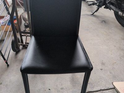 black leather chair