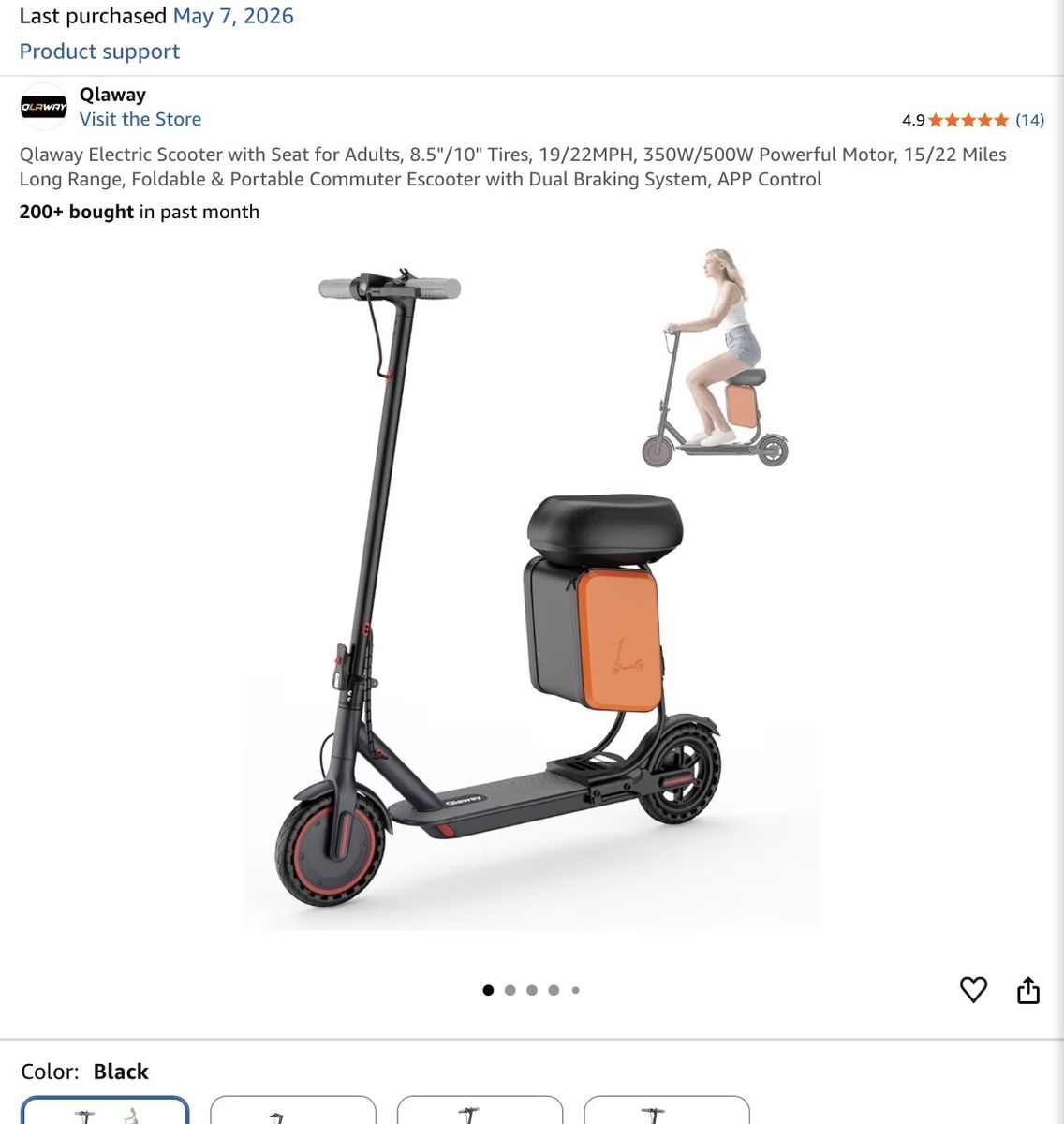 Adult electric scooter (detachable seat/storage!) New in box!!