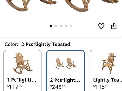 Wood Adirondack Rocking Chair
