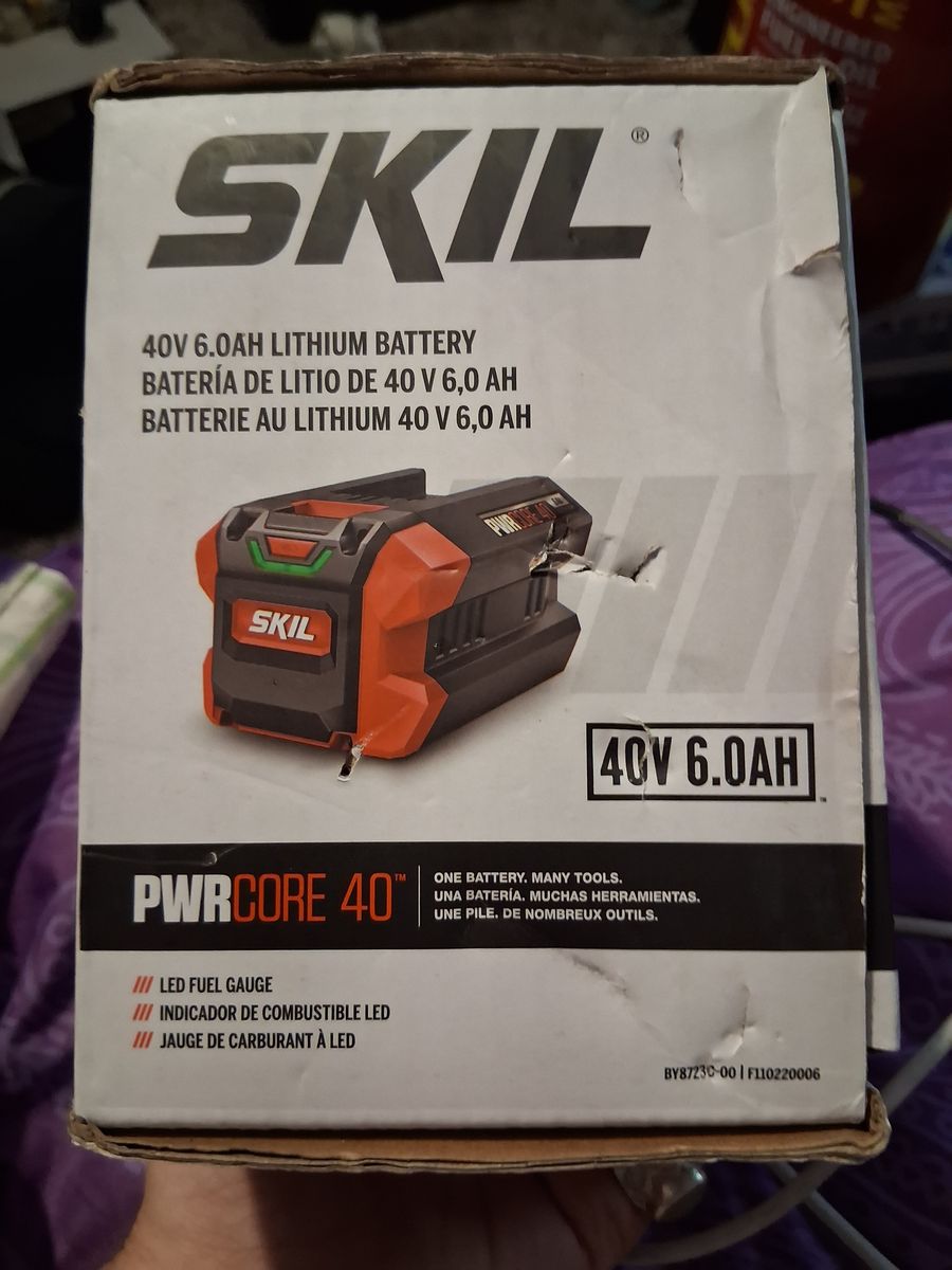 SKIL PWRCORE 40 40V 6.0Ah Lithium Battery with LED Fuel Gauge - New