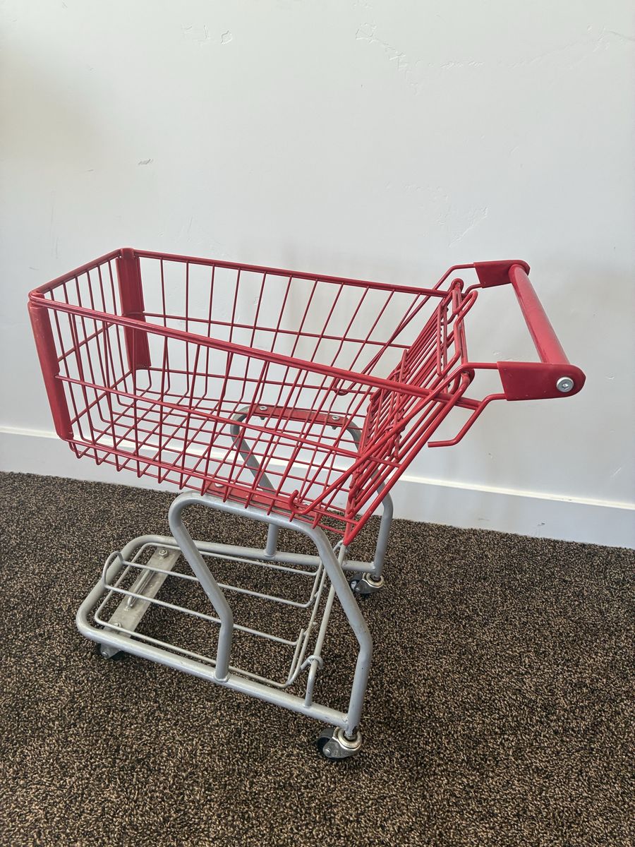 Red Miniature Shopping Cart - Kids Toy or storage