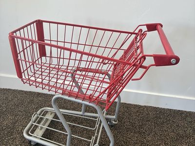 Red Miniature Shopping Cart - Kids Toy or storage