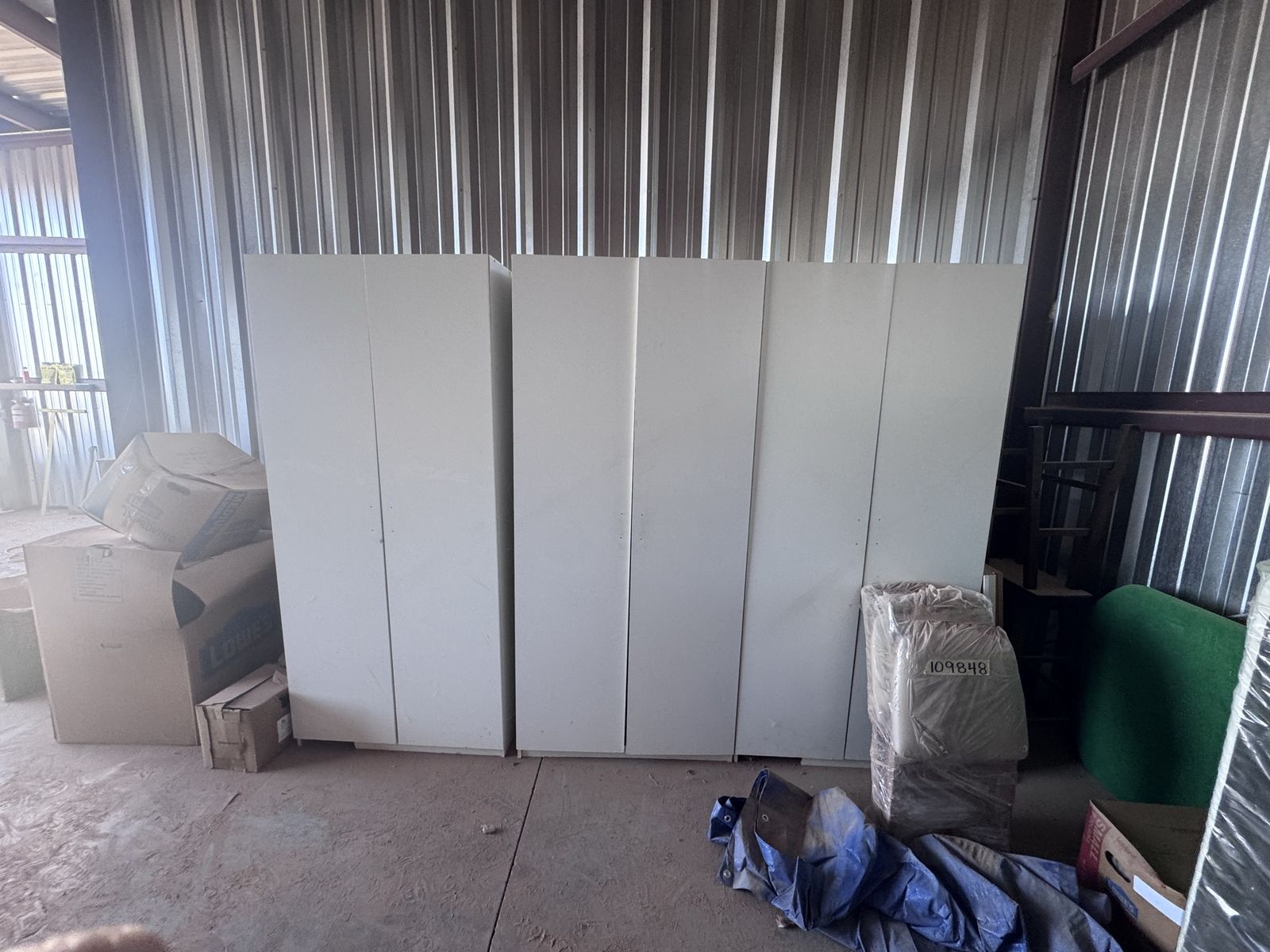 White cabinets garage storage