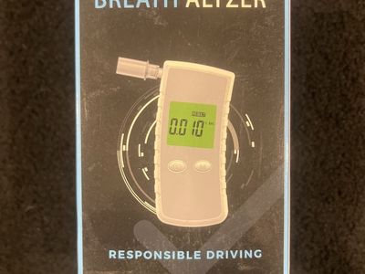 Digital Pocket Sized Breathalyzer - Black or White, Fast 5-Second Results