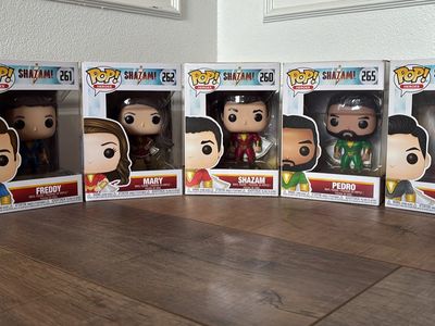 Funko Pop! Shazam! Movie Set: Freddy, Mary, Shazam, Pedro, Eugene