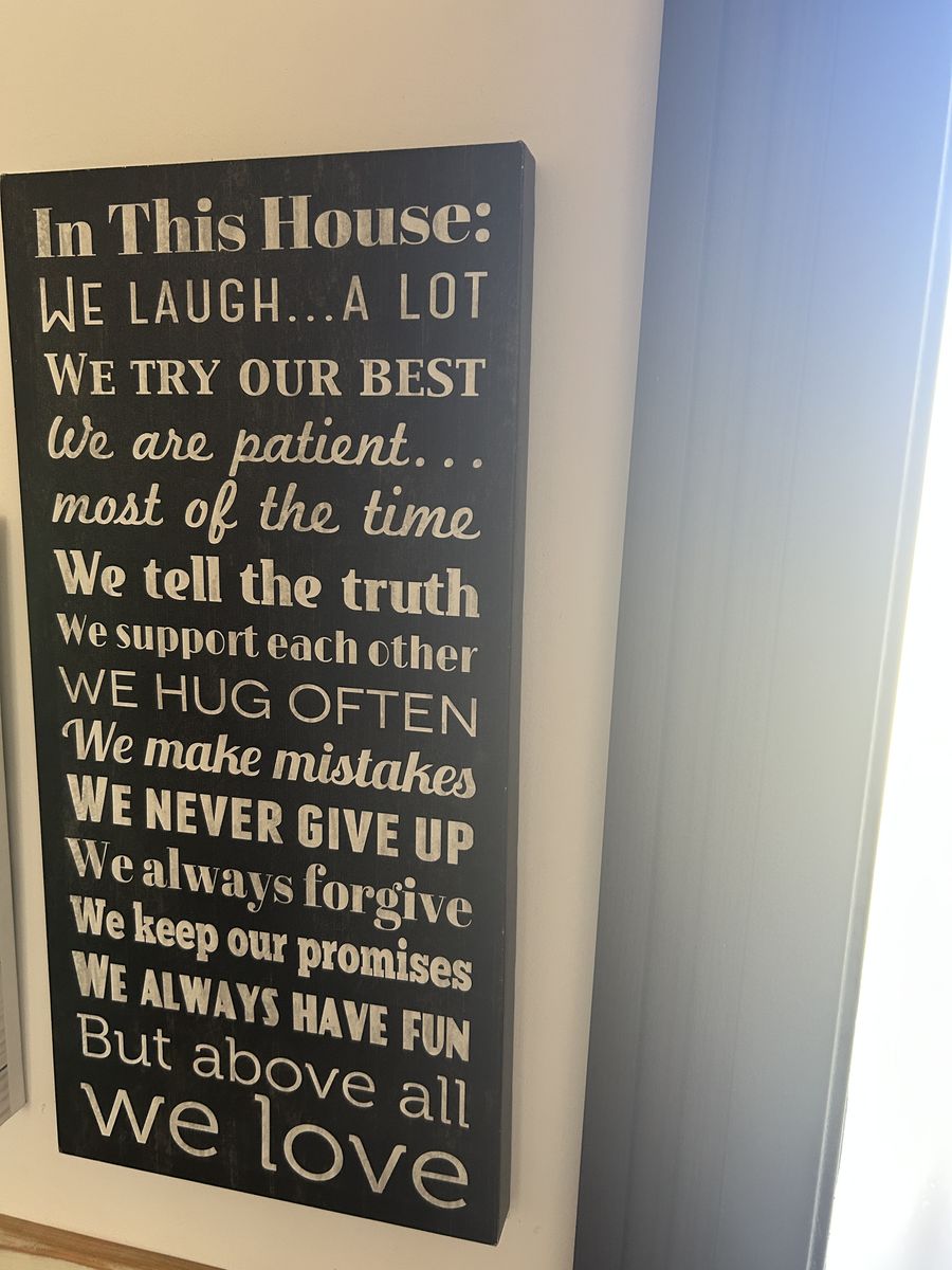 In This House” Inspirational Canvas Wall Sign