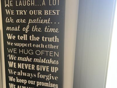 In This House” Inspirational Canvas Wall Sign