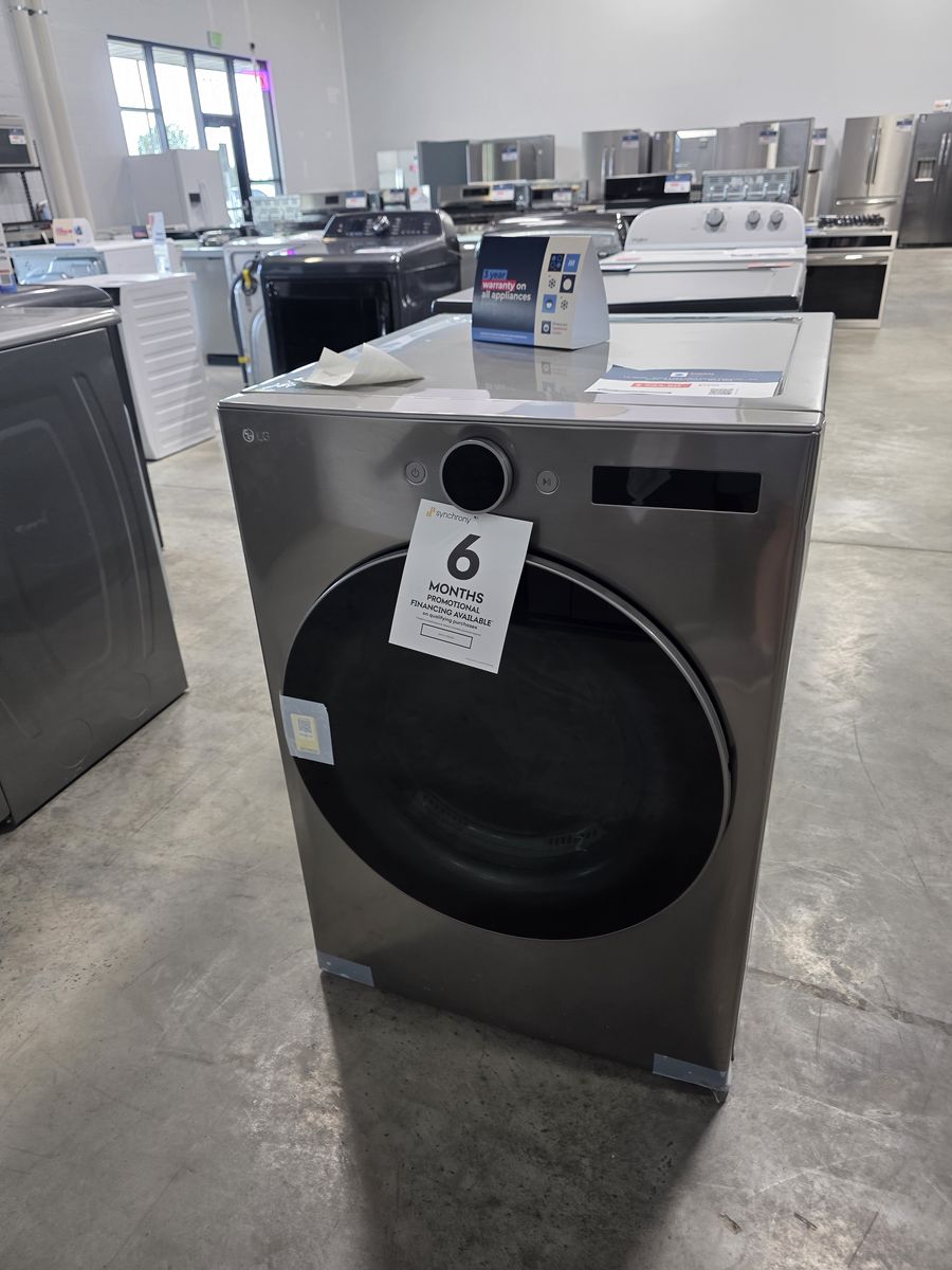 LG 7.4 Cu Ft Smart Electric Dryer – TurboSteam®, AI Sensor Dry, Graphite Steel