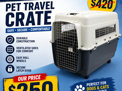 SportPet Airline Kennel w Wheels, XXX-Large