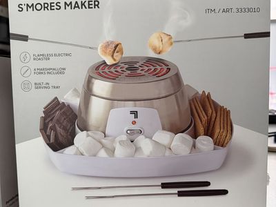 (Brand NEW- never used) Sharper Image Electric S'mores Maker with Built-In Serving Tray