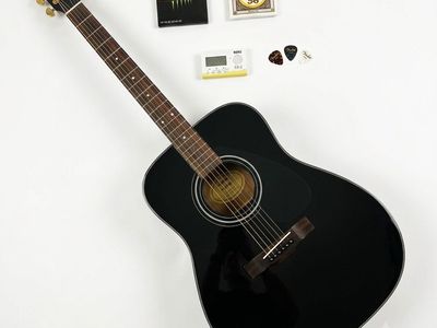Yamaha F335 - Beginner Bundle! Acoustic Guitar + Korg Tuner + Extra Strings + Picks