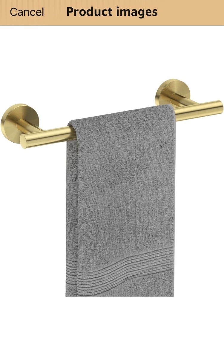 Gold/Brushed Towel  Bar