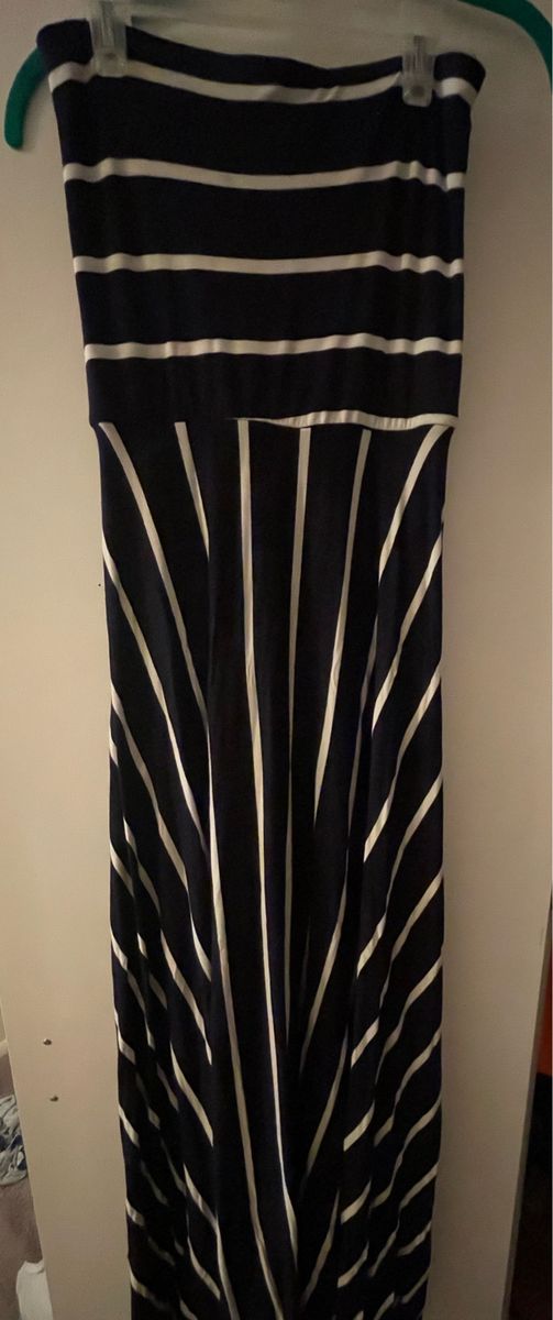 Navy blue stripe dress
