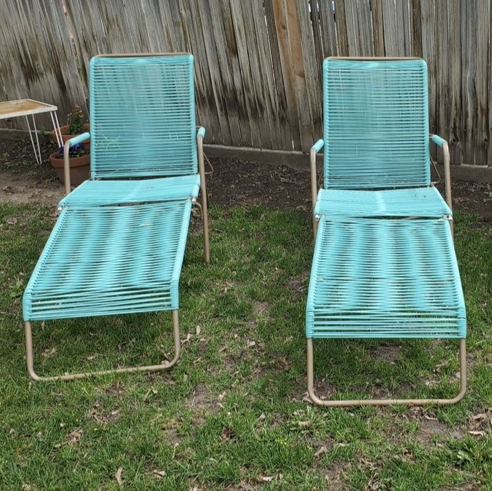 Rare Vintage Aimes Aire Lounger Pair