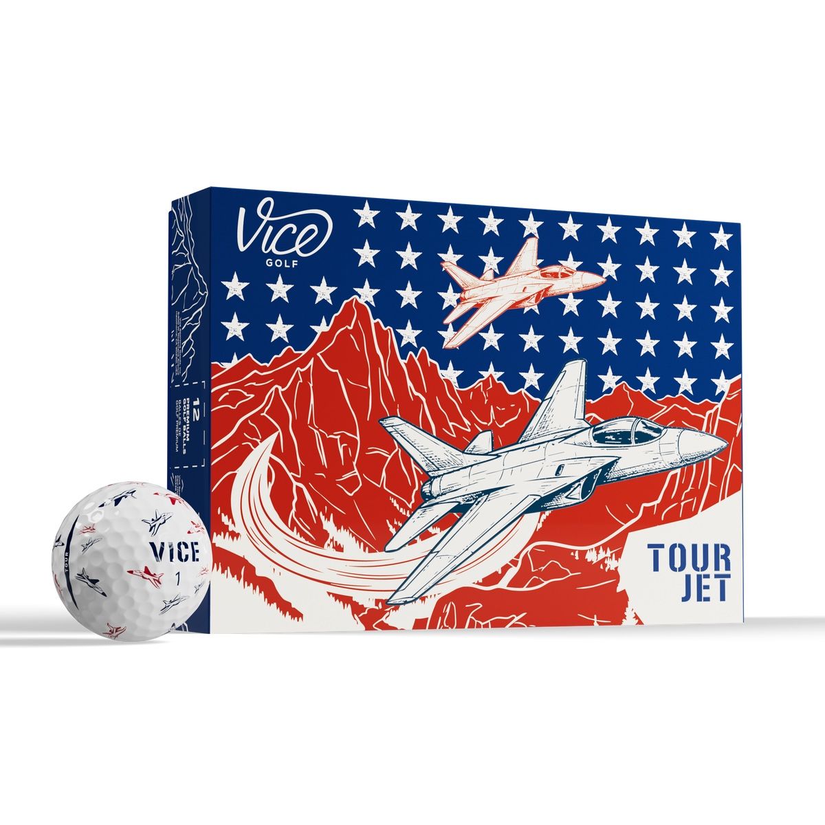 NEW Vice Tour Jet All Over Print Limited Edition Golf Balls 1 Dozen