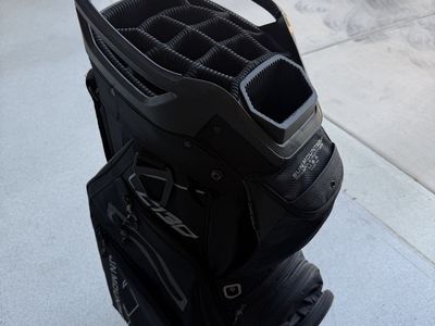 Sun Mountain C-130 Cart Bag - Black, 14-Way Divider, Putter Well, Excellent Condition