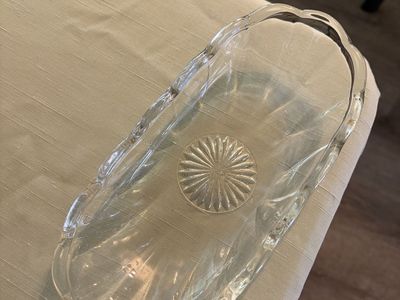 Vintage Pressed Glass Relish Trays – Set of 8