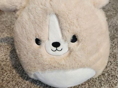Squishmallows All Fuzzy Original Beige Dog Plush Pillow Stuffed Animal Toy
